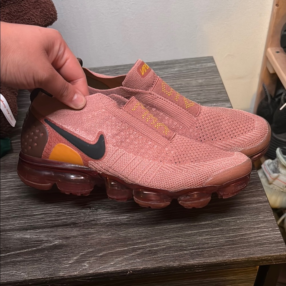 Nike Pink and Orange VaporMax Shoes